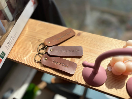 Leather Dad Keyrings