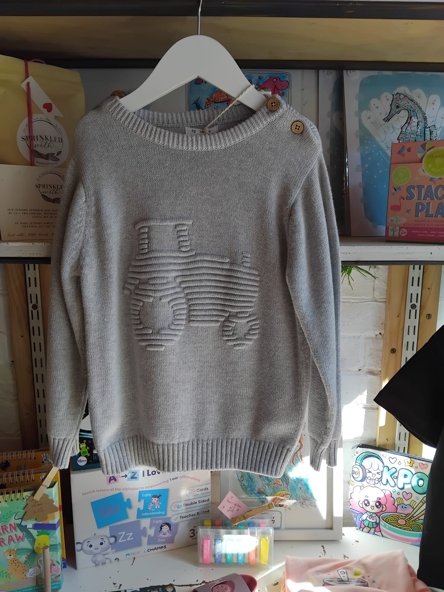Grey Tractor Jumper