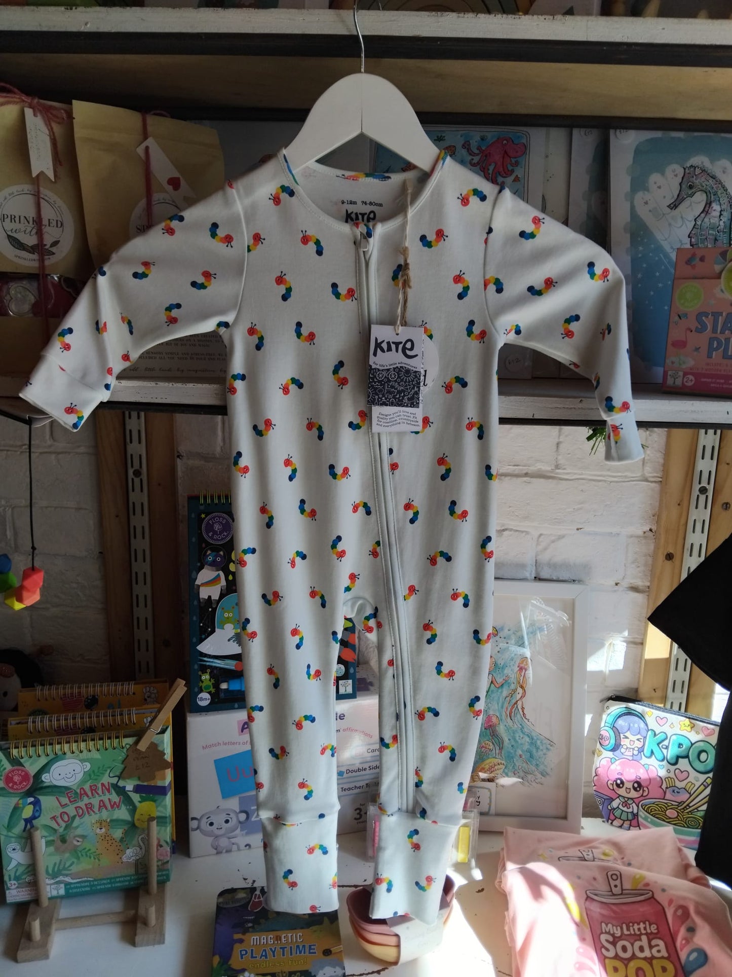 White Caterpillar Onesie