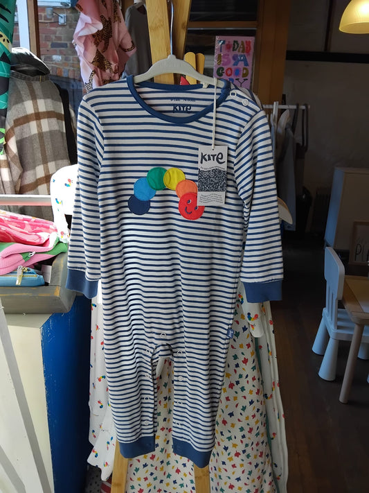 Striped Caterpillar Onesie - Kite